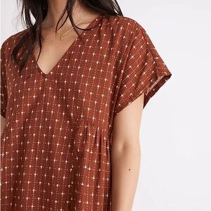 Madewell jacquard dolman-sleeve mini dress XXL